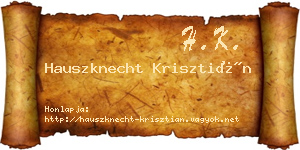 Hauszknecht Krisztián névjegykártya